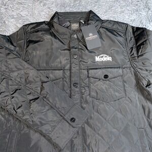 Stormtech Men's Sz L Diamondback Jacket Quilted Featherless Flannel Style Black